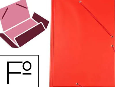 Chemise liderpapel carton rembordé dos flexible a4+ 320x240mm 3 rabats élastique coloris rouge