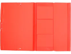 Chemise liderpapel carton rembordé dos flexible a4+ 320x240mm 3 rabats élastique coloris rouge