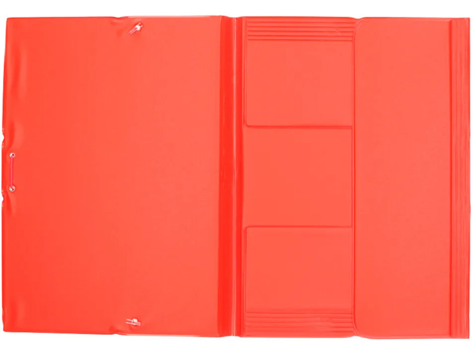 Chemise liderpapel carton rembordé dos flexible a4+ 320x240mm 3 rabats élastique coloris rouge