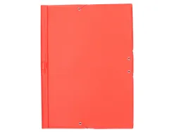 Chemise liderpapel carton rembordé dos flexible a4+ 320x240mm 3 rabats élastique coloris rouge