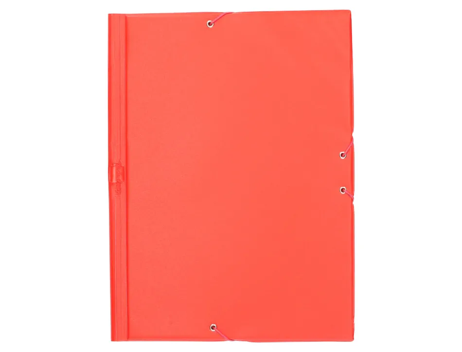 Chemise liderpapel carton rembordé dos flexible a4+ 320x240mm 3 rabats élastique coloris rouge