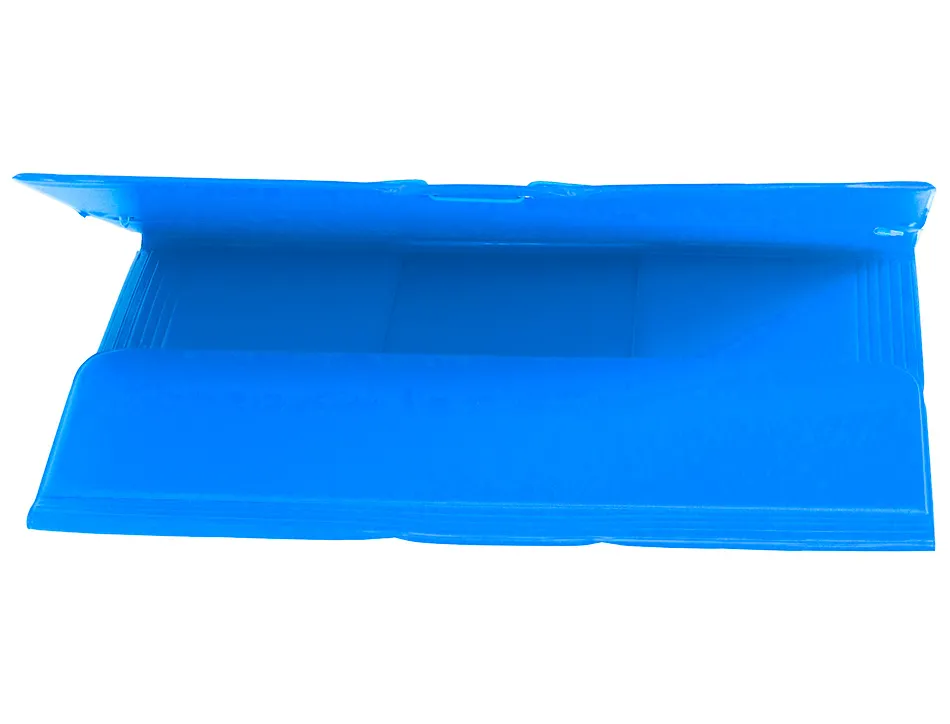 Chemise liderpapel carton rembordé dos flexible a4+ 320x240mm 3 rabats élastique coloris bleu ciel