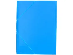 Chemise liderpapel carton rembordé dos flexible a4+ 320x240mm 3 rabats élastique coloris bleu ciel