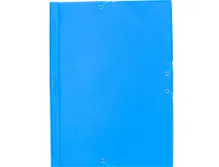 Chemise liderpapel carton rembordé dos flexible a4+ 320x240mm 3 rabats élastique coloris bleu ciel