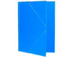 Chemise liderpapel carton rembordé dos flexible a4+ 320x240mm 3 rabats élastique coloris bleu ciel