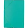 Chemise liderpapel carton rembordé dos flexible a4+ 320x240mm 3 rabats élastique coloris vert pistache