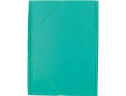 Chemise liderpapel carton rembordé dos flexible a4+ 320x240mm 3 rabats élastique coloris vert pistache
