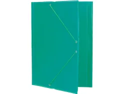 Chemise liderpapel carton rembordé dos flexible a4+ 320x240mm 3 rabats élastique coloris vert pistache