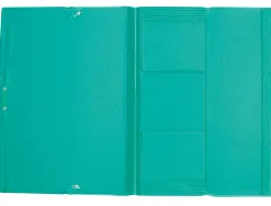 Chemise liderpapel carton rembordé dos flexible a4+ 320x240mm 3 rabats élastique coloris vert pistache