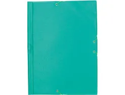 Chemise liderpapel carton rembordé dos flexible a4+ 320x240mm 3 rabats élastique coloris vert pistache