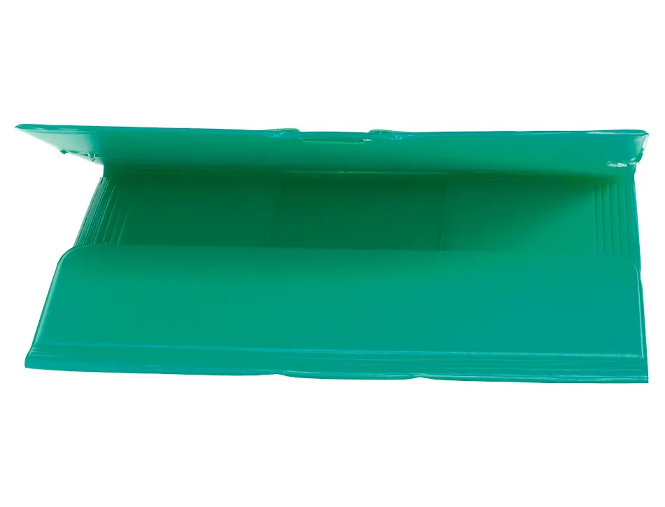 Chemise liderpapel carton rembordé dos flexible a4+ 320x240mm 3 rabats élastique coloris vert pistache