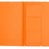 Chemise liderpapel carton rembordé dos flexible a4+ 320x240mm 3 rabats élastique coloris orange