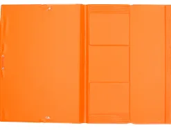 Chemise liderpapel carton rembordé dos flexible a4+ 320x240mm 3 rabats élastique coloris orange