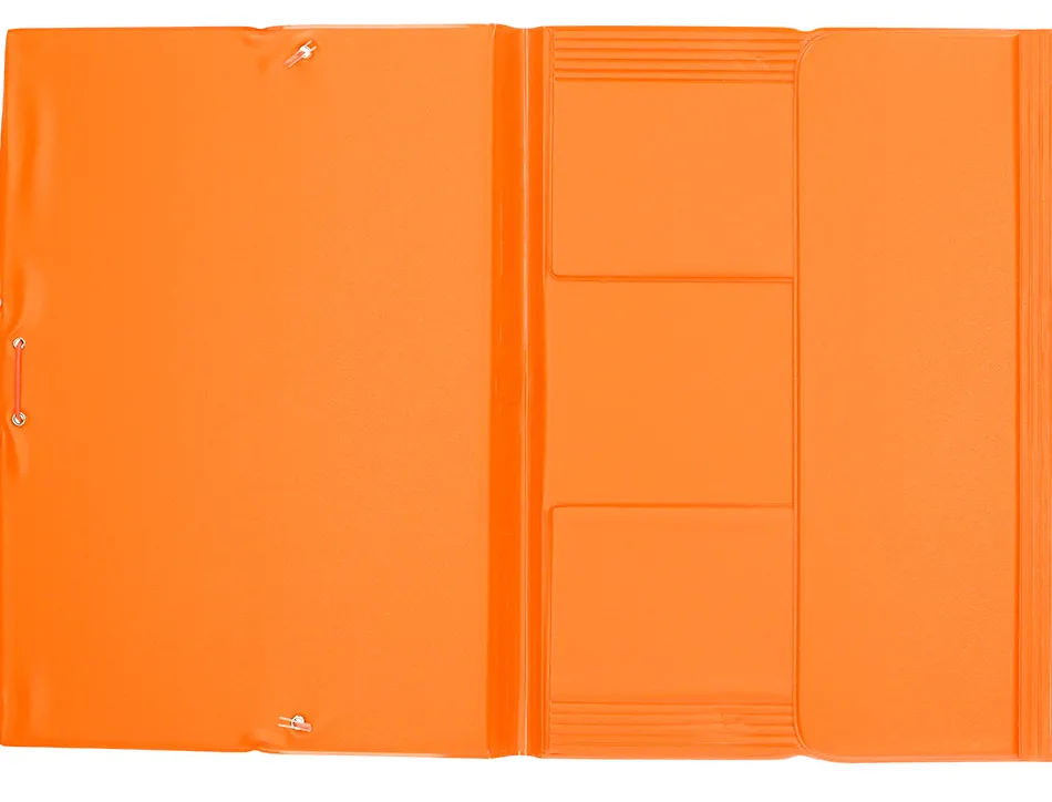 Chemise liderpapel carton rembordé dos flexible a4+ 320x240mm 3 rabats élastique coloris orange