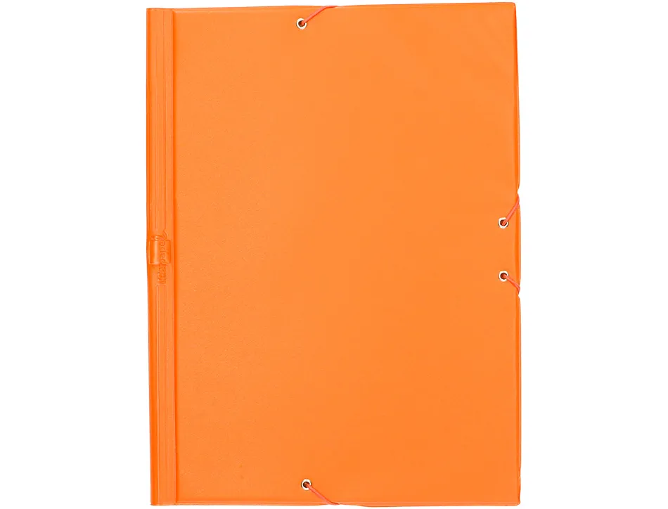 Chemise liderpapel carton rembordé dos flexible a4+ 320x240mm 3 rabats élastique coloris orange