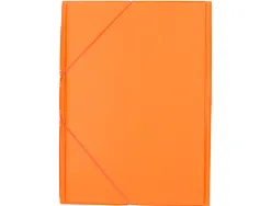 Chemise liderpapel carton rembordé dos flexible a4+ 320x240mm 3 rabats élastique coloris orange