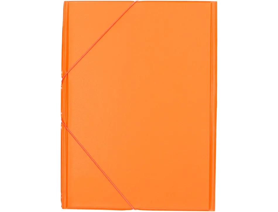 Chemise liderpapel carton rembordé dos flexible a4+ 320x240mm 3 rabats élastique coloris orange
