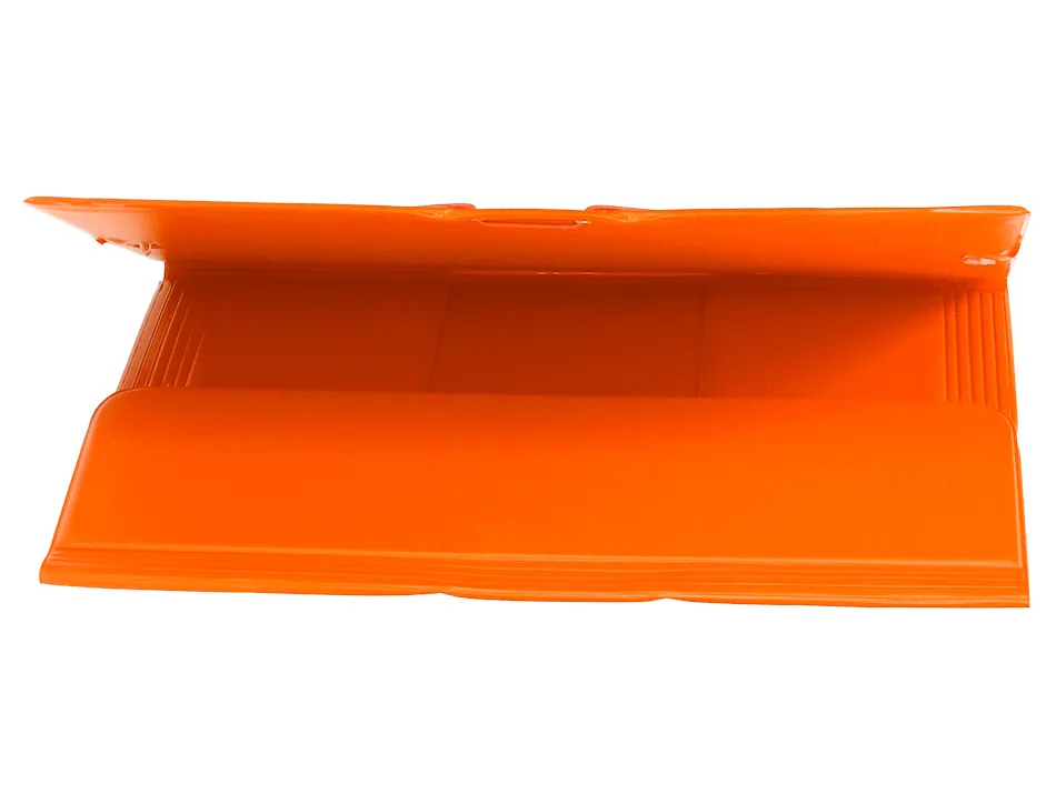 Chemise liderpapel carton rembordé dos flexible a4+ 320x240mm 3 rabats élastique coloris orange