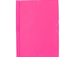 Chemise liderpapel carton rembordé dos flexible a4+ 320x240mm 3 rabats élastique coloris fuchsia