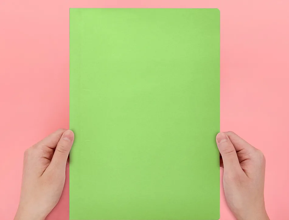 Chemise liderpapel papier cartonne 180g 310x230mm document a4 210x297mm coloris pastel vert intense