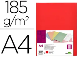 Chemise liderpapel papier cartonne 180g 310x230mm document a4 210x297mm coloris pastel rouge intense