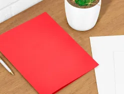 Chemise liderpapel papier cartonne 180g 310x230mm document a4 210x297mm coloris pastel rouge intense
