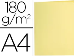 Chemise liderpapel papier cartonne 180g/m2 310x230mm document a4 coloris jaune pastel