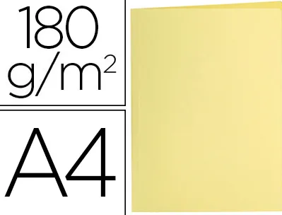 Chemise liderpapel papier cartonne 180g/m2 310x230mm document a4 coloris jaune pastel