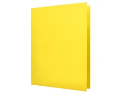 Chemise liderpapel papier cartonne 180g 310x230mm document a4 210x297mm coloris pastel jaune intense