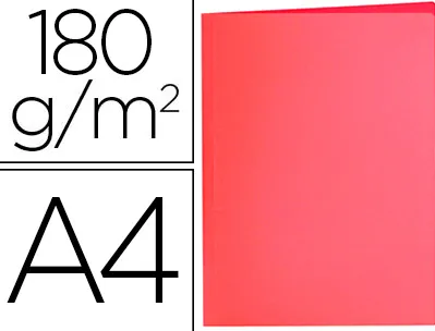 Chemise liderpapel papier cartonne 180g/m2 310x230mm document a4 coloris rouge pastel