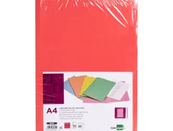 Chemise liderpapel papier cartonne 180g/m2 310x230mm document a4 coloris rouge pastel