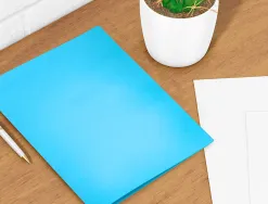 Chemise liderpapel papier cartonne 180g 310x230mm document a4 210x297mm coloris coloris bleu ciel