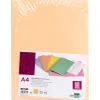 Chemise liderpapel papier cartonne 180g/m2 310x230mm document a4 coloris orange pastel