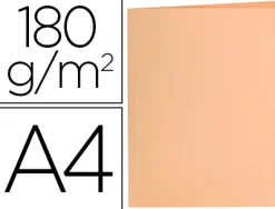 Chemise liderpapel papier cartonne 180g/m2 310x230mm document a4 coloris orange pastel