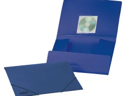 Chemise liderpapel polypropylène dos flexible a4 210x297mm 4/10e 3 rabats élastique 100f coloris bleu opaque