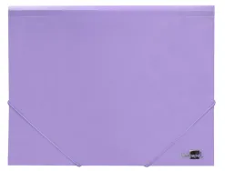 Chemise liderpapel polypropylene dos flexible a4 210x297mm 4/10e 3 rabats 100f elastique lavande opaque
