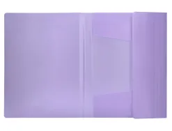 Chemise liderpapel polypropylene dos flexible a4 210x297mm 4/10e 3 rabats 100f elastique lavande opaque