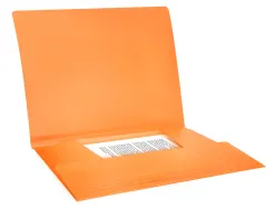 Chemise liderpapel polypropylene dos flexible a4 210x297mm 4/10e 3 rabats 100f elastique orange fluo opaque