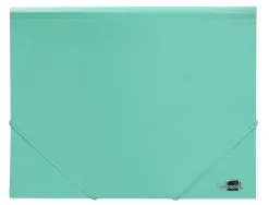 Chemise liderpapel polypropylene dos flexible a4 210x297mm 4/10e 3 rabats 100f elastique vert pomme opaque