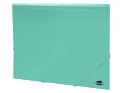 Chemise liderpapel polypropylene dos flexible a4 210x297mm 4/10e 3 rabats 100f elastique vert pomme opaque