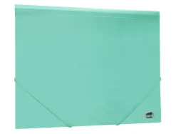 Chemise liderpapel polypropylene dos flexible a4 210x297mm 4/10e 3 rabats 100f elastique vert pomme opaque
