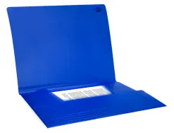 Chemise liderpapel polypropylène dos flexible a4 210x297mm 4/10e 3 rabats élastique 100f coloris bleu translucide