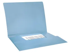 Chemise liderpapel polypropylene dos flexible a4 210x297mm 4/10e 3 rabats 100f elastique bleu ciel opaque