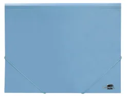 Chemise liderpapel polypropylene dos flexible a4 210x297mm 4/10e 3 rabats 100f elastique bleu ciel opaque