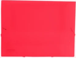 Chemise liderpapel polypropylène dos rigide 25mm a4 210x297mm 7/10e translucide coloris rouge