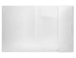 Chemise liderpapel polypropylène dos flexible a4 210x297mm 4/10e 3 rabats élastique 100f coloris transparent