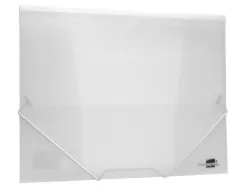 Chemise liderpapel polypropylène dos flexible a4 210x297mm 4/10e 3 rabats élastique 100f coloris transparent