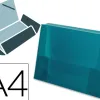 Chemise liderpapel polypropylène dos rigide 25mm a4 210x297mm 7/10e translucide coloris vert