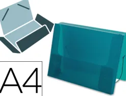 Chemise liderpapel polypropylène dos rigide 25mm a4 210x297mm 7/10e translucide coloris vert