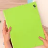 Chemise liderpapel polypropylene dos flexible a4 210x297mm 4/10e 3 rabats 100f elastique jaune fluo opaque